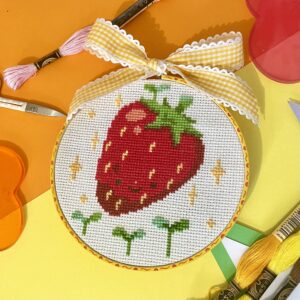 Cassandra the Happy Strawberry - Cross Stitch Pattern PDF