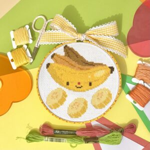 Hubert the Smiling Banana - Cross Stitch Pattern PDF